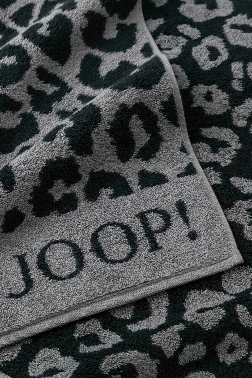 Gästetuch mit Leopardenmuster und JOOP! Schriftzug, Nahaufnahme