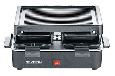 Raclette-Grill mit Grillplatte für vier Personen, Vorderansicht