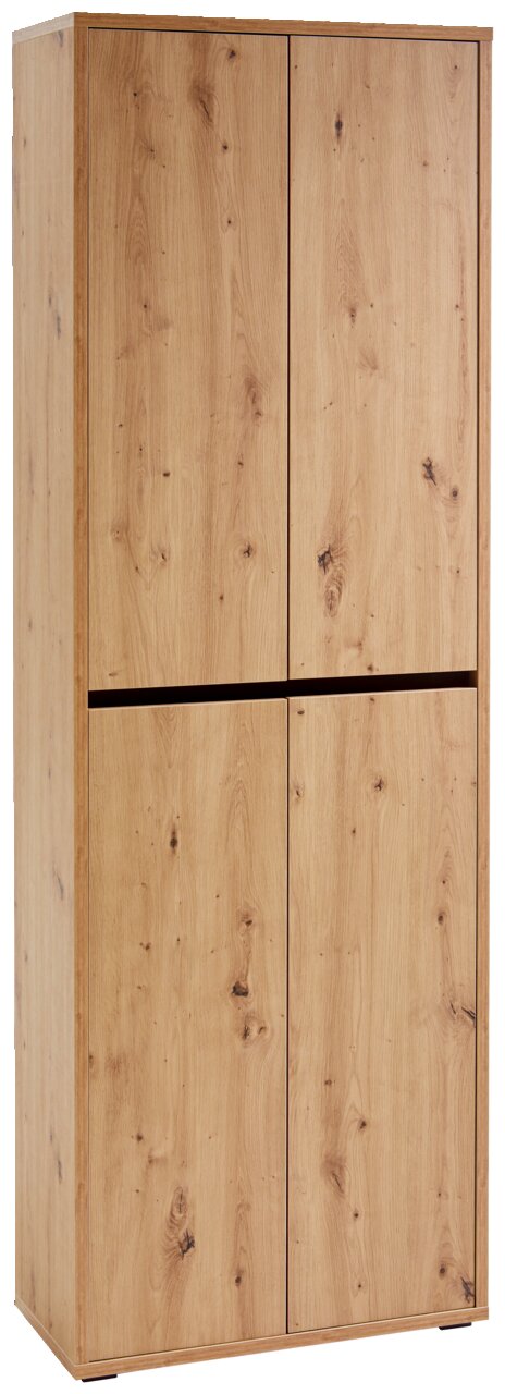 XORA XXL-schoenen-/multifunctionele kast LIV-ARTISAN XXL-schoenen- en multifunctionele kast van hout, gezien vanaf de voorkant