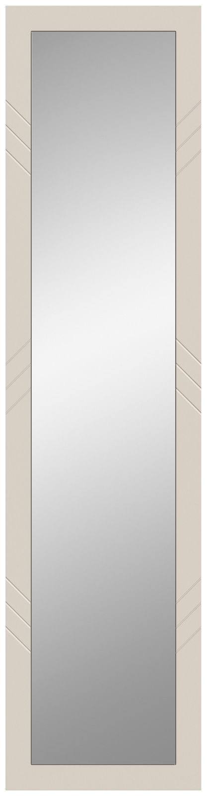 Rechteckiger Wandspiegel mit schlichtem Rahmen und dezentem Muster, Frontalansicht