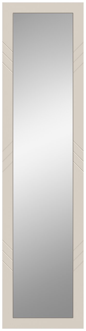 Rechteckiger Wandspiegel mit schlichtem Rahmen und dezentem Muster, Frontalansicht