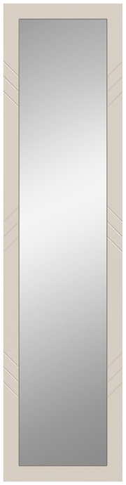 Rechteckiger Wandspiegel mit schlichtem Rahmen und dezentem Muster, Frontalansicht