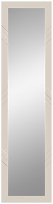 Rechteckiger Wandspiegel mit schlichtem Rahmen und dezentem Muster, Frontalansicht