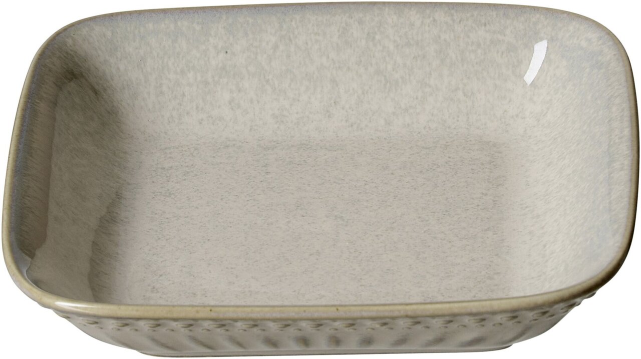 Ritzenhoff & Breker Beilagenschale TROMS Rechteckige Beilagenschale Troms 12,5 cm in grauer Keramik, Ansicht von oben