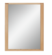 Rechteckiger Spiegel mit Holzrahmen, Frontalansicht