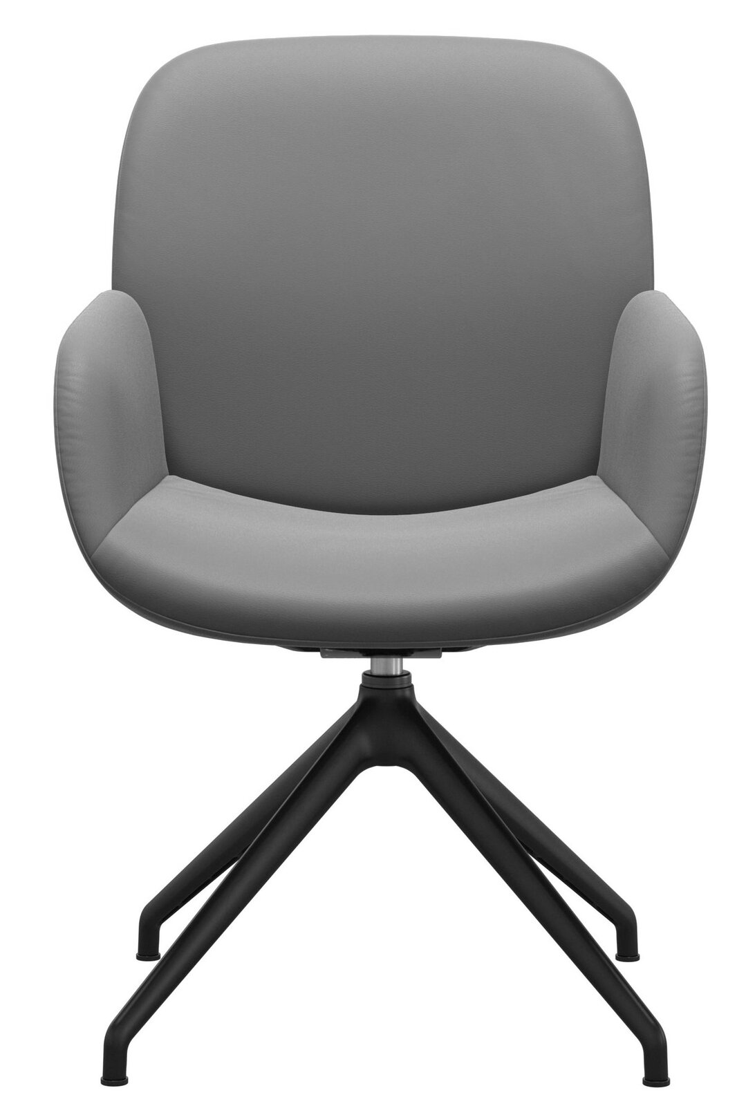 Grüner Stressless Sessel DINING BAY mit schwarzem Metallgestell, Frontalansicht