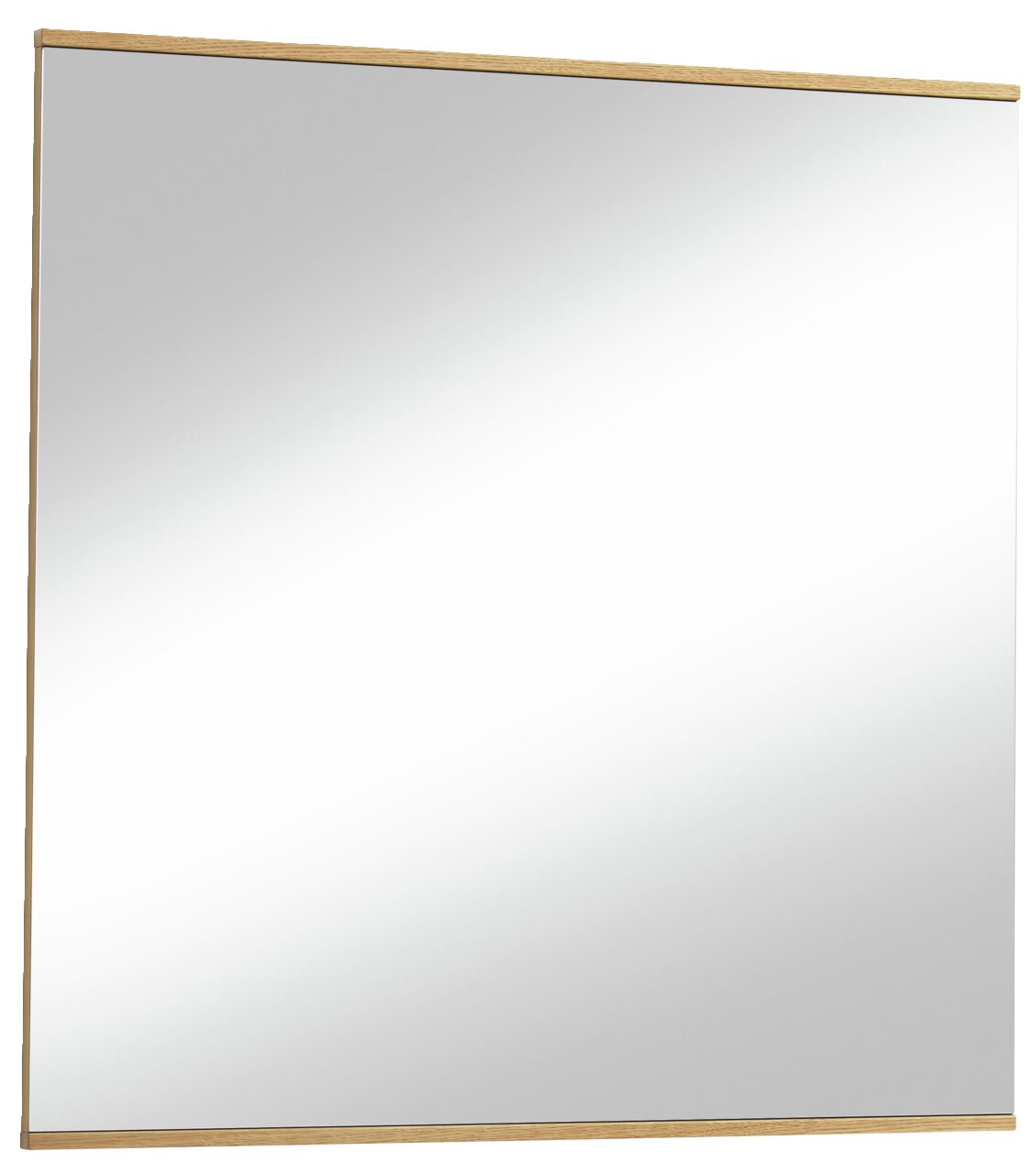 VOSS Spiegel VEDO Moderner rechteckiger Spiegel mit Holzrahmen, seitliche Perspektive