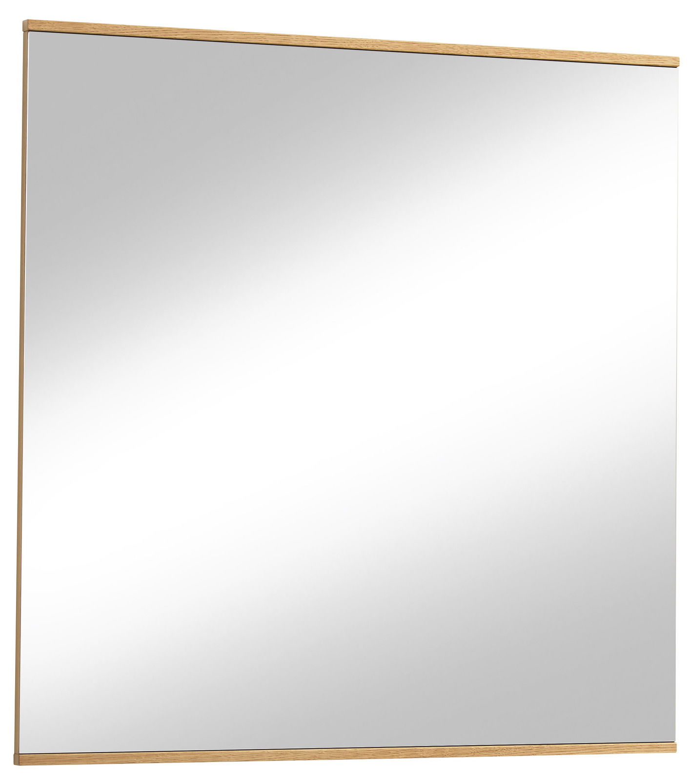 VOSS Spiegel VEDO Moderner rechteckiger Spiegel mit Holzrahmen, seitliche Perspektive
