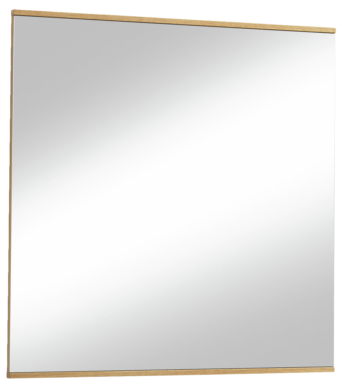 VOSS Spiegel VEDO Moderner rechteckiger Spiegel mit Holzrahmen, seitliche Perspektive