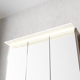 Spiegelschrank mit beleuchtetem oberen Rand, Ansicht von vorne