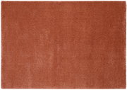 Roter Uni-Teppich in quadratischer Form, Draufsicht
