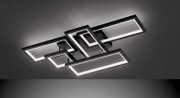 Moderne led-plafondlamp met geometrisch ontwerp, zijaanzicht