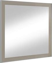 Moderner rechteckiger Spiegel mit breitem Rahmen, seitliche Perspektive