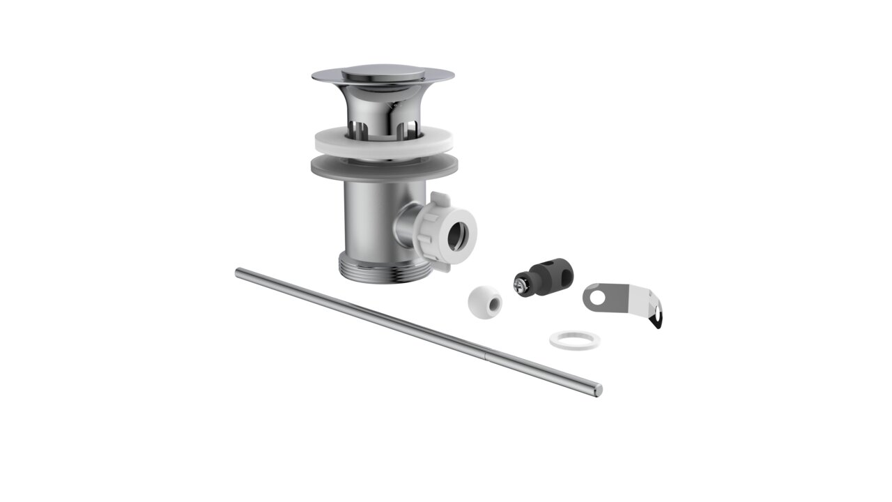 Zurbrüggen Exzentergarnitur Exzentergarnitur in Einzelteilen, seitliche Perspektive