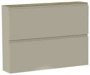 Hängeschuhschrank 2K-T33 in beige mit zwei Klappen, seitliche Perspektive