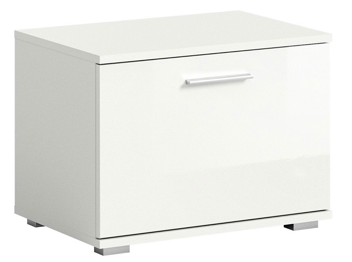 MID.YOU Sitzbank PREGO Weiße Sitzbank mit Stauraum, Frontansicht