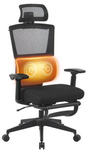 Ergonomischer Chefsessel mit Netzrückenlehne und verstellbaren Armlehnen, seitliche Ansicht