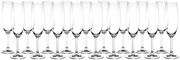 Sektglas-Set 18-tlg. in Frontalansicht, elegant und transparent, ideal für festliche Anlässe.