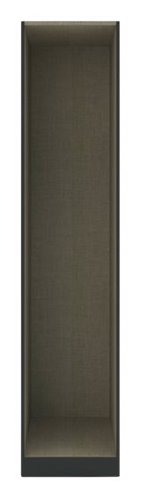 Innenansicht eines Kleiderschrank Korpus in rechteckiger Form, Perspektive von oben