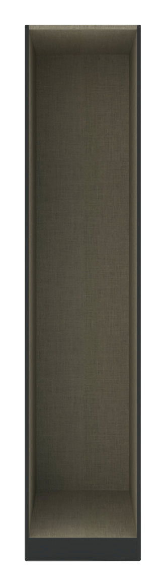 Innenansicht eines Kleiderschrank Korpus in rechteckiger Form, Perspektive von oben