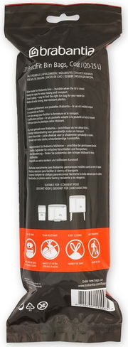Verpackung von Brabantia Müllbeuteln, 20-25 Liter, Vorderansicht