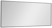 Großer rechteckiger Wandspiegel mit schwarzem Rahmen, seitliche Perspektive