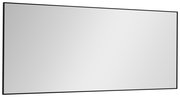 Großer rechteckiger Wandspiegel mit schwarzem Rahmen, seitliche Perspektive