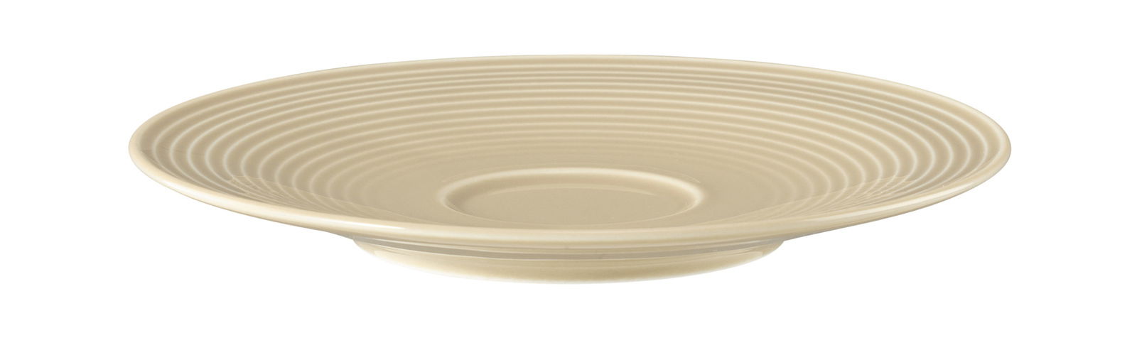 Kombi-Untertasse 16,5 cm in Sandfarbe von Seltmann Weiden, seitliche Perspektive