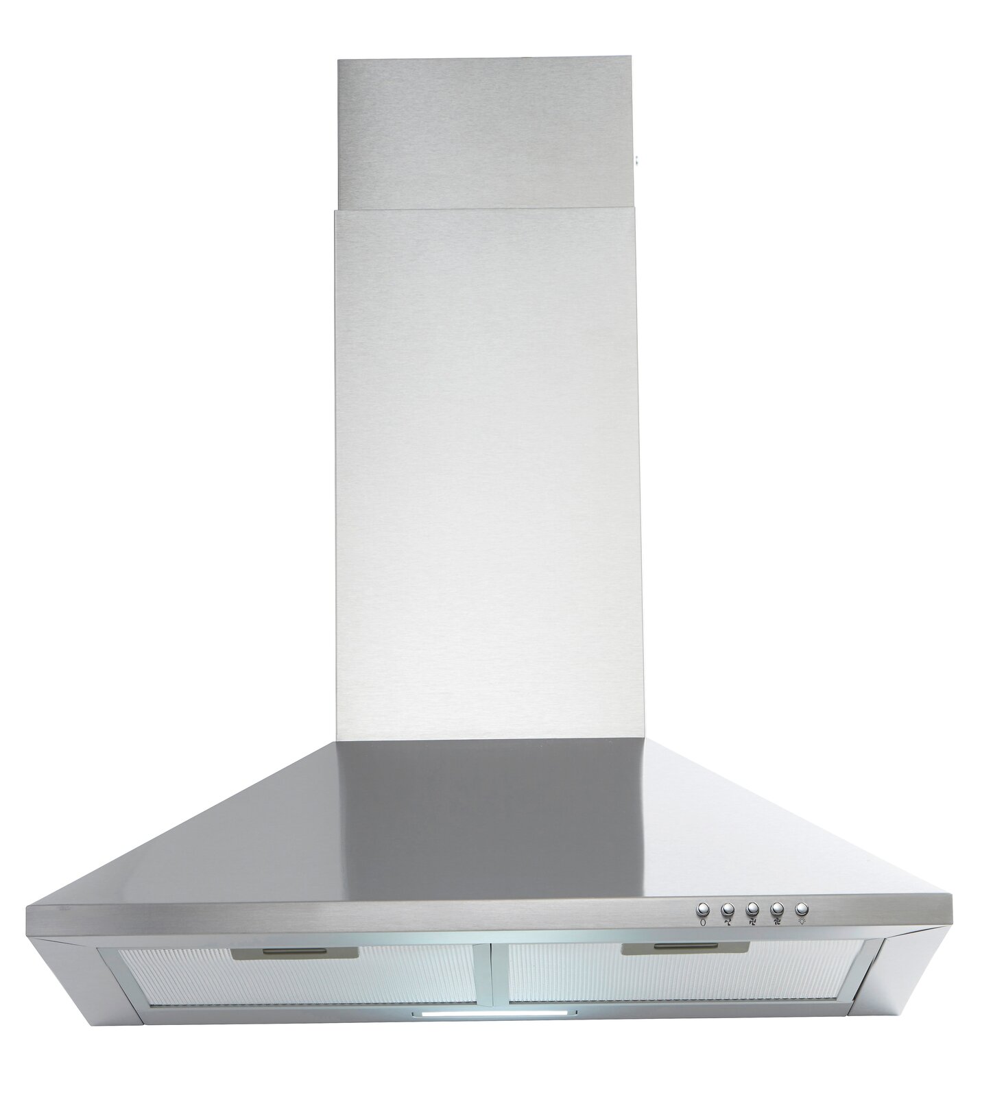 Edelstahl-Dunstabzugshaube, Frontalansicht