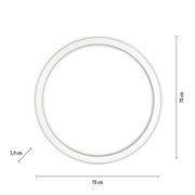 Ronde plafondlamp PURE-LINES van Paul Neuhaus, bovenaanzicht, diameter 70 cm, hoogte 3,9 cm