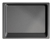 Backofenplatte in Draufsicht, rechteckig, schwarz, 465 x 370 x 30 mm