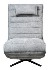 Graue Relaxliege mit Kopfstütze, Vorderansicht