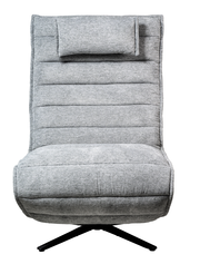 Graue Relaxliege mit Kopfstütze, Vorderansicht