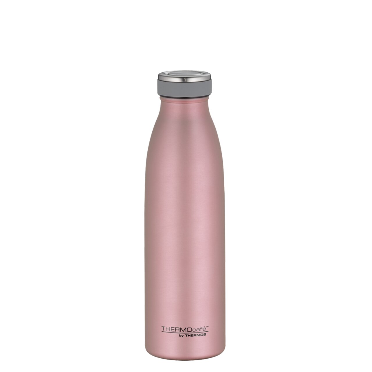 Roséfarbene Thermosflasche aus der Serie Thermos Isolierflaschen, 500 ml, frontal abgebildet.
