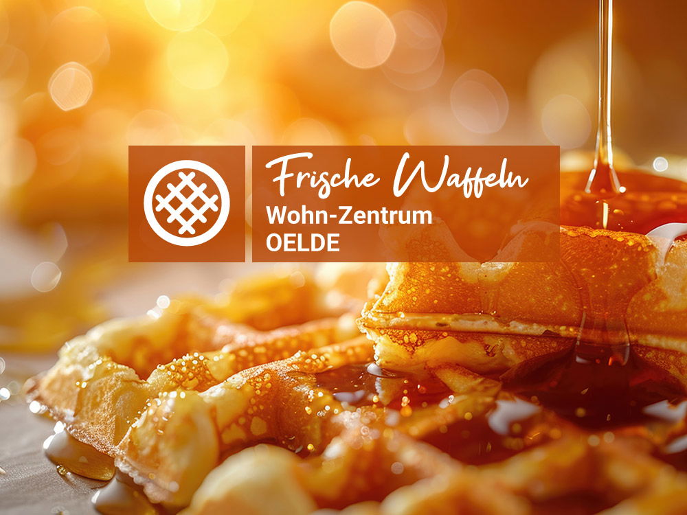 Waffel mit Sirup.
