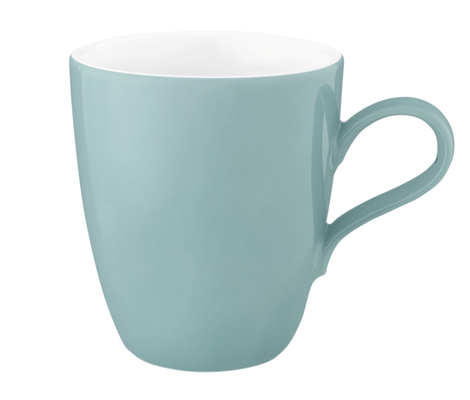 Seltmann Weiden Kaffeebecher Fashion Grüner Kaffeebecher mit Henkel, seitliche Perspektive