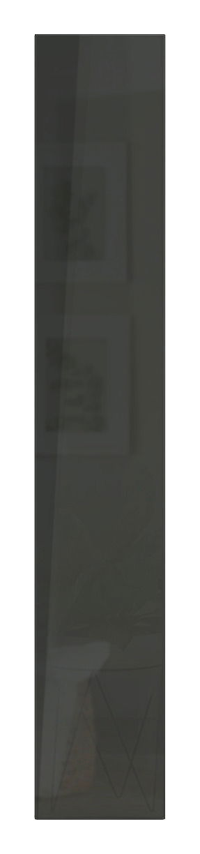 Hom´in Tür Hochglanz UNIT Hochglanz anthrazitfarbene Tür in Frontalansicht, Maße 234x45 cm