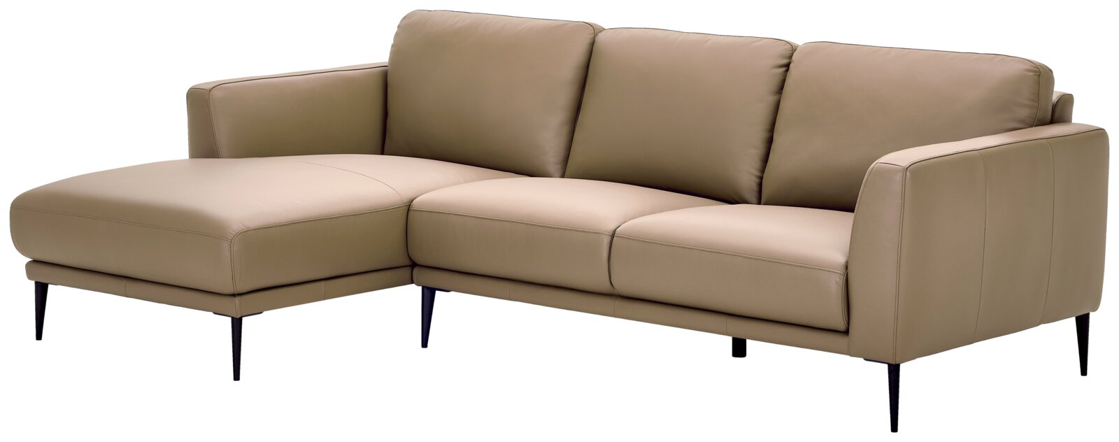 Beige Longchairkombination mit linker Armlehne, moderne Perspektive