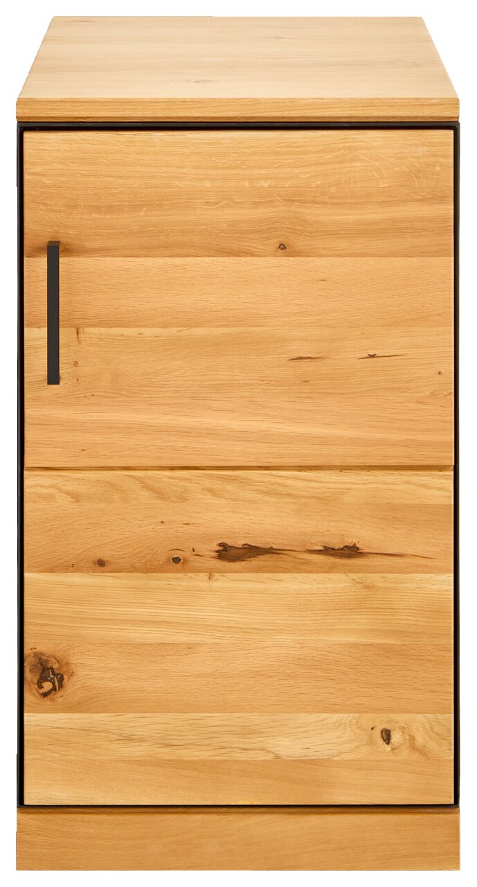 Anstellcontainer aus Holz mit zwei Schubladen, Frontansicht