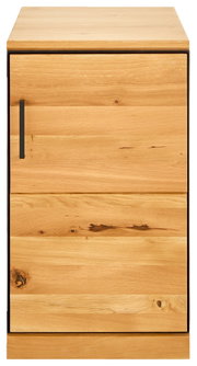 Anstellcontainer aus Holz mit zwei Schubladen, Frontansicht