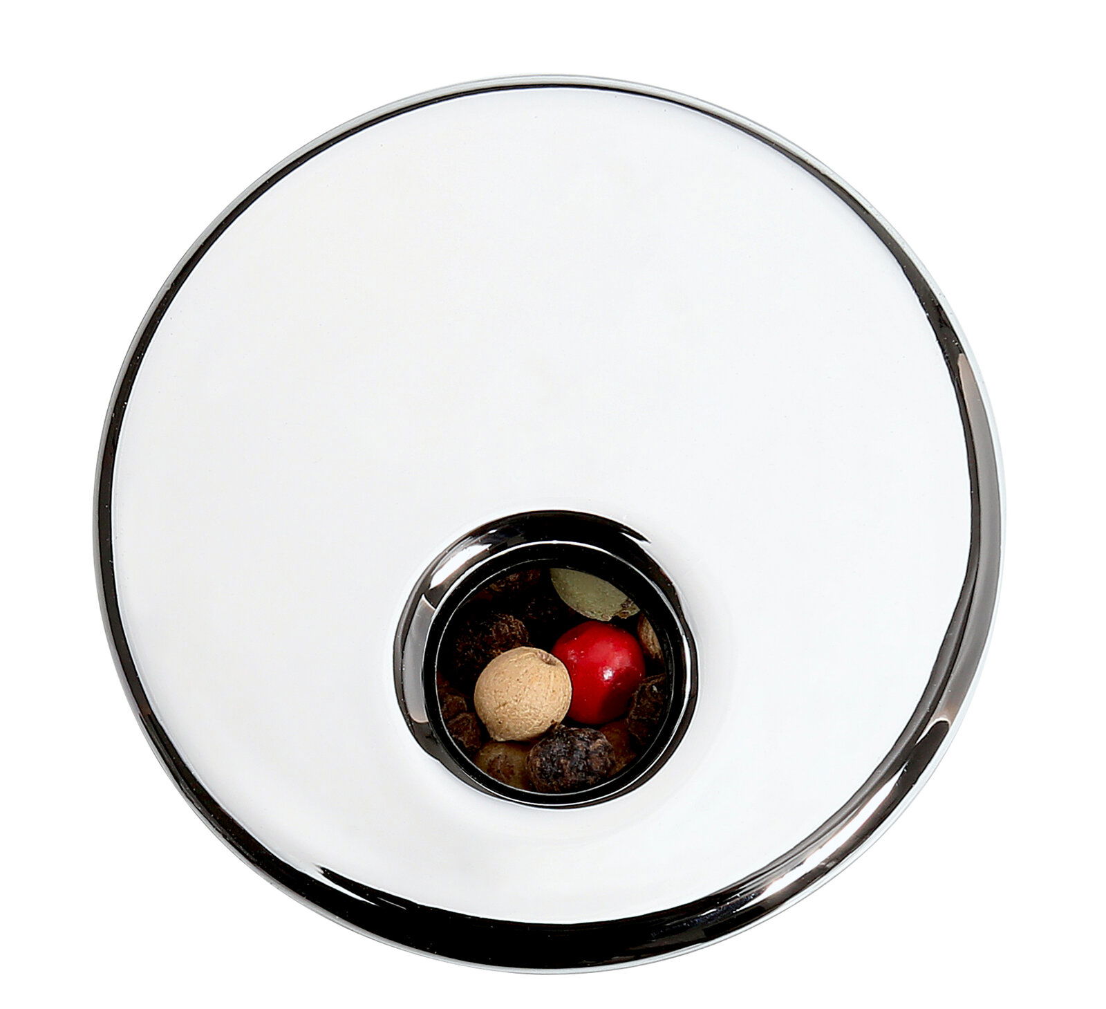 KÜCHENPROFI Gewürzkarussell RONDO Vogelperspektive auf ein Gewürzkarussell mit acht Gläsern, gefüllt mit verschiedenen Gewürzen.