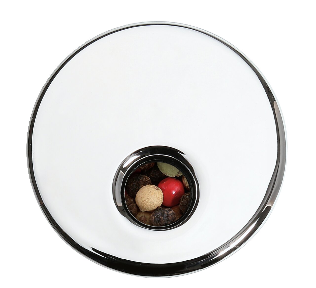 KÜCHENPROFI Gewürzkarussell RONDO Vogelperspektive auf ein Gewürzkarussell mit acht Gläsern, gefüllt mit verschiedenen Gewürzen.