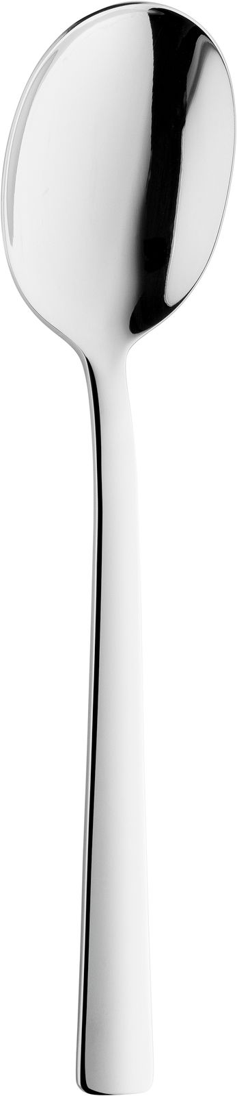 Eleganter Edelstahllöffel aus dem Besteckset King, frontal abgebildet.