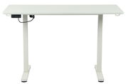 Elektrisch höhenverstellbarer Schreibtisch in Weiß, Vorderansicht