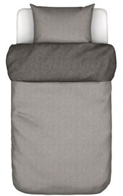 Bettwäsche-Set in Grau mit Kissenbezug und Deckenbezug, Draufsicht
