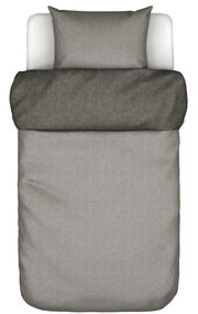 Bettwäsche-Set in Grau mit Kissenbezug und Deckenbezug, Draufsicht