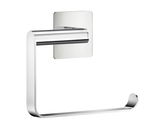 Polierter Toilettenpapierhalter aus Metall, seitliche Perspektive