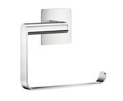 Polierter Toilettenpapierhalter aus Metall, seitliche Perspektive