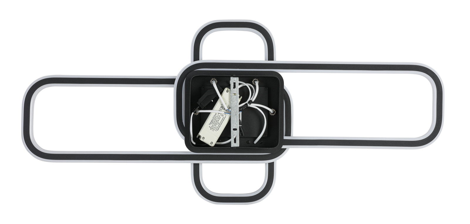 Moderne LED-Deckenleuchte in rechteckigem Design, Draufsicht