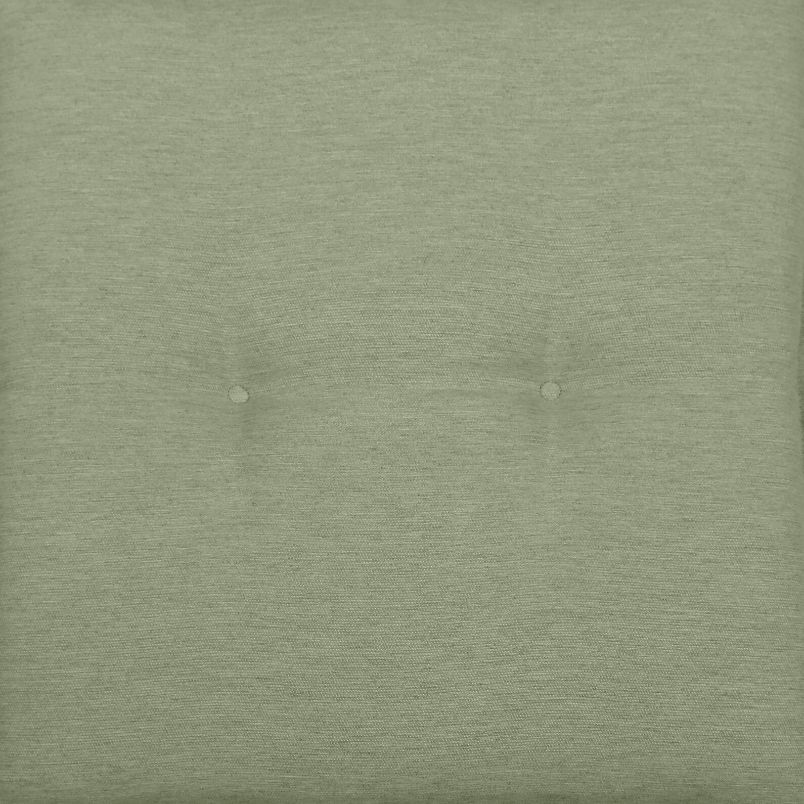 Grüne Sesselauflage mit zwei Knöpfen, Draufsicht